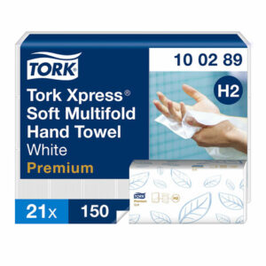 Papirnati ručnici u Z preklopu, 2-slojni, bijeli, 21,2 x 25,5 cm, Tork Xpress® Soft Premium H2