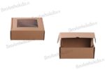 Papirnata kutija za hranu s prozorom 200/180 x 140/120 x 50 mm