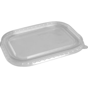 RPET poklopac za kartonske posude KRAFT BOX pravokutna smeđa 50 kom u paketu