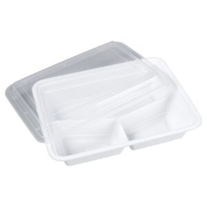 PP posude za jelo+ poklopac višekratne,23 x 18 x 6.5cm, trodijelni,