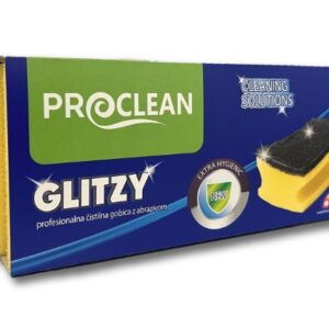 Glitzi spužva žuta PROCLEAN GLITZY 3/1 crna krpa za pranje posuđa 3 komada