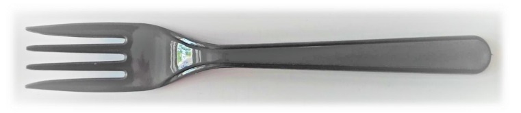 PP vilica GREY LINE siva, 18 cm, 50 kom