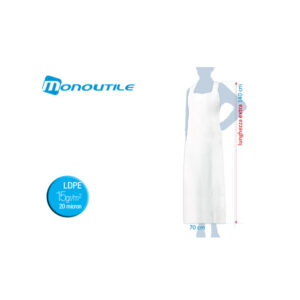 LD PE pregača bijela 76x128 cm eriplast 50 kom
