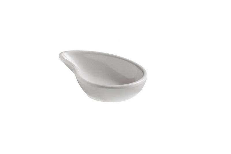 T8165 Fingerfood posudica od melamina bijela KAPLJICA 10x6,5x2,4cm
