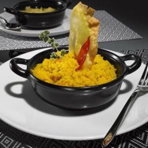 Posuda za fingerfood od melamina crne boje fi 15x5,7 cm