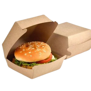 Kartonska ambalaža smeđa za hamburger 120x120x70 mm 50 kom