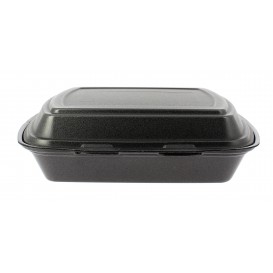Menu box stiropor CRNI 1 dijelni 125 kom