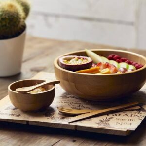 Fingerfood posuda BOWL drvena, fi 8x4,2 cm 4 kom
