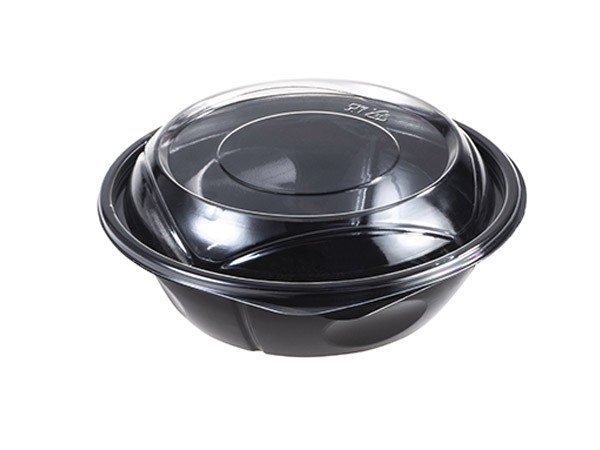 okrogla MC OKRUGLA posuda crna 1500ml + poklopac 50 kom