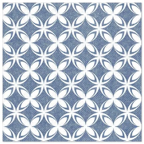 plava bila 40 Salvete 40x40/50 ROYAL KING-DELFT bijelo plave 1 paket