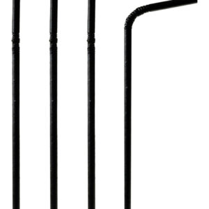 Papirnate slamke Naturally crne s pregibom, 24cm, fi 6mm 100 kom