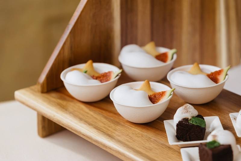 salica Fingerfood zdjelica šećerna trska bijela fi7,2x3cm 50 kom