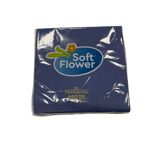 tamno plav Salvete 33x33/50 tamnoplave 2sl SOFT FLOWER 50 komada u paketu