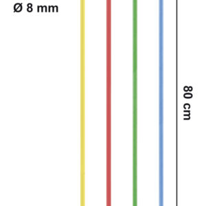 Papirnate slamke Naturally EXTRA duge, šarene, Ø8mm, 80cm, 50 kom