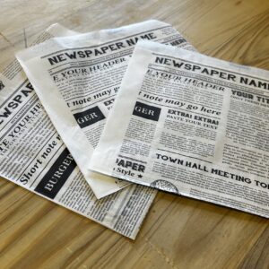 Vrećica za hamburger NAME newspaper papir 16x16/1000