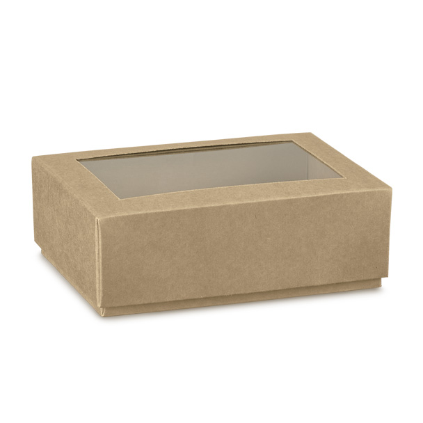 155801 Pakiranje s prozorčićem NATUR 13x9x4,5 cm
