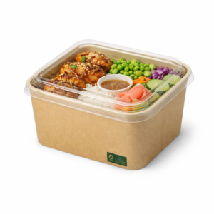 Kartonske zdjele KRAFT BOX KVADRAT 1230ml, 50 kom