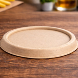 Poklopac za posudu prirodni smeđi šećer od trske za umak 120ml fi 7,5 cm , 100 kom