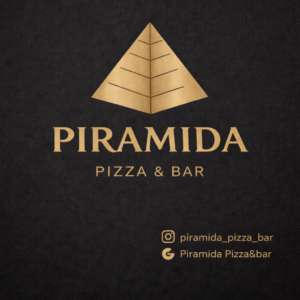 Pizza kutija 33x33x3 smeđa s crnim printom PIRAMIDA, 100 kom