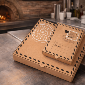 Pizza karton s tiskom LETTER BOX 33x33x4cm, 100kom