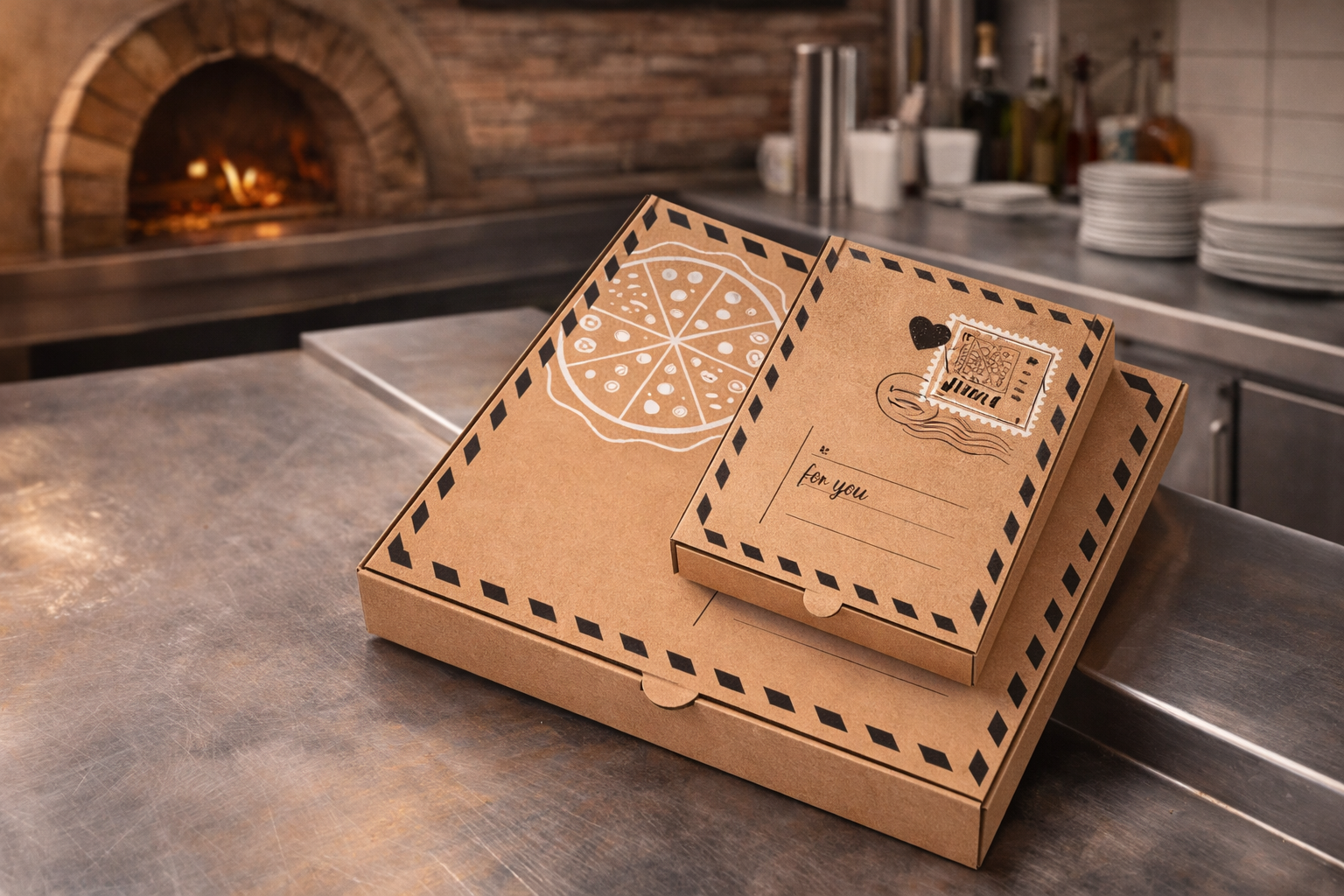 e0cc5163-683a-4f86-bd2c-175c716bc748 Pizza karton s tiskom LETTER BOX 33x33x4cm, 100kom