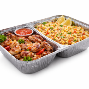 Aluminijske posudice CON 950ml DVODIJELNE ,100 kom