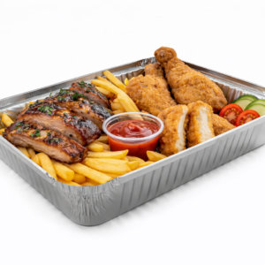 Aluminijske posude CON 2000ml 6 porcija ,50 kom