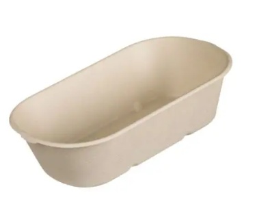 Posuda za hranu od šećerne trske ovalna 23,6x13,2x5,9 cm, 1000 ml, 50 kom