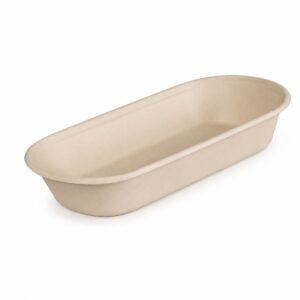 Posuda za hranu od šećerne trske ovalna 19,5x11,5x5 cm, 700 ml, 50 kom